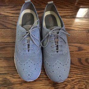 Cole Haan zero grand grey sneakers with pink soles